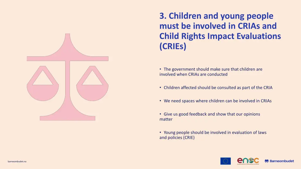 3 children and young people must be involved