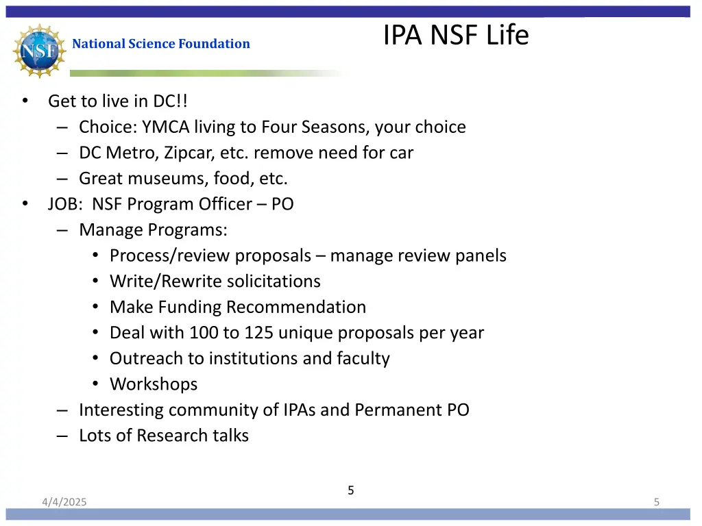 ipa nsf life