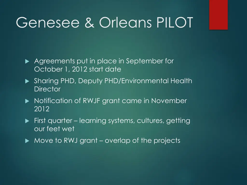genesee orleans pilot