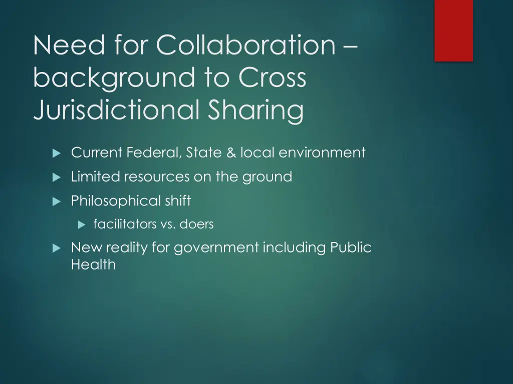 need for collaboration background to cross