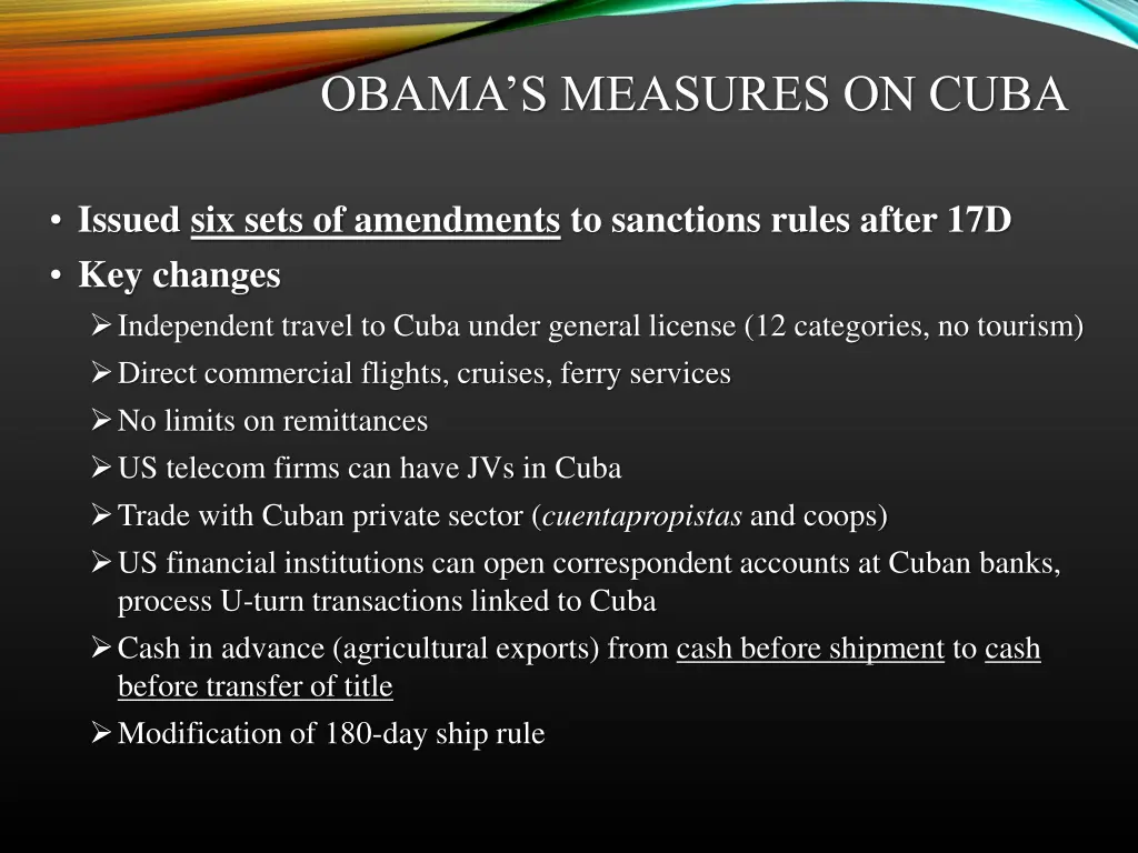 obama s measures on cuba