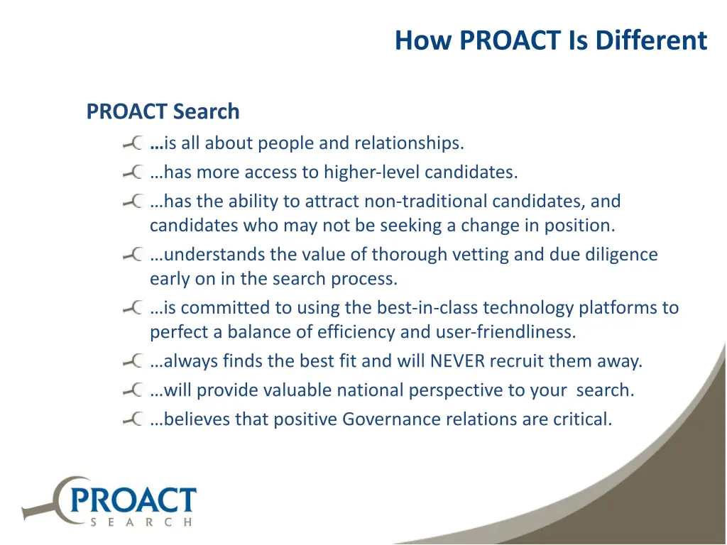how proact is different