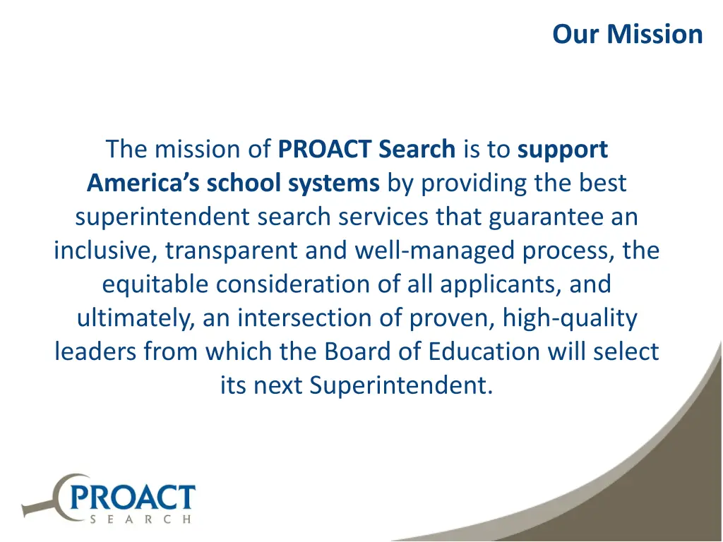 our mission