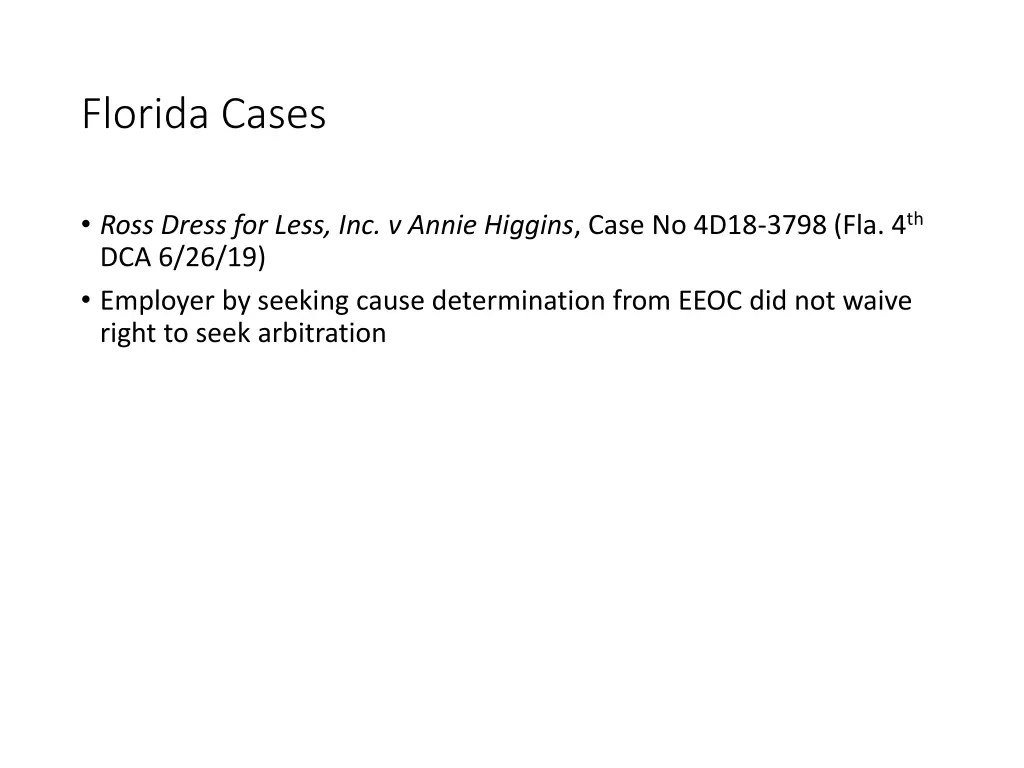 florida cases