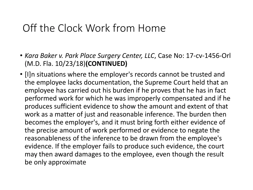 off the clock work from home