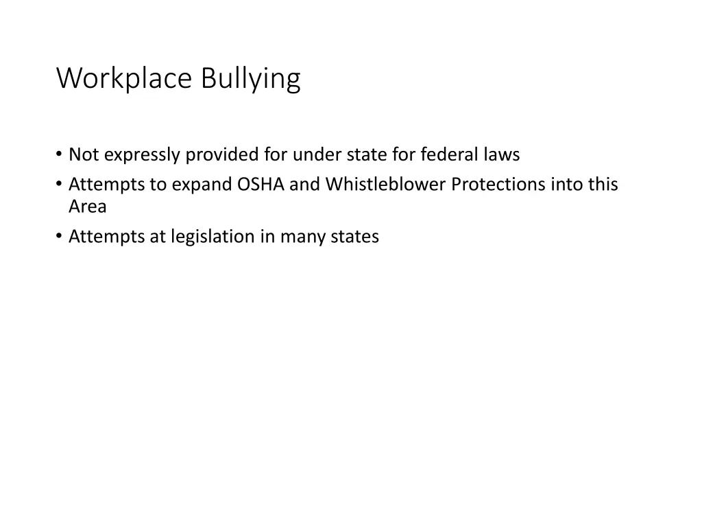 workplace bullying