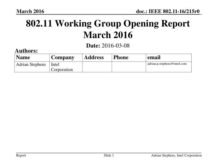 march 2016