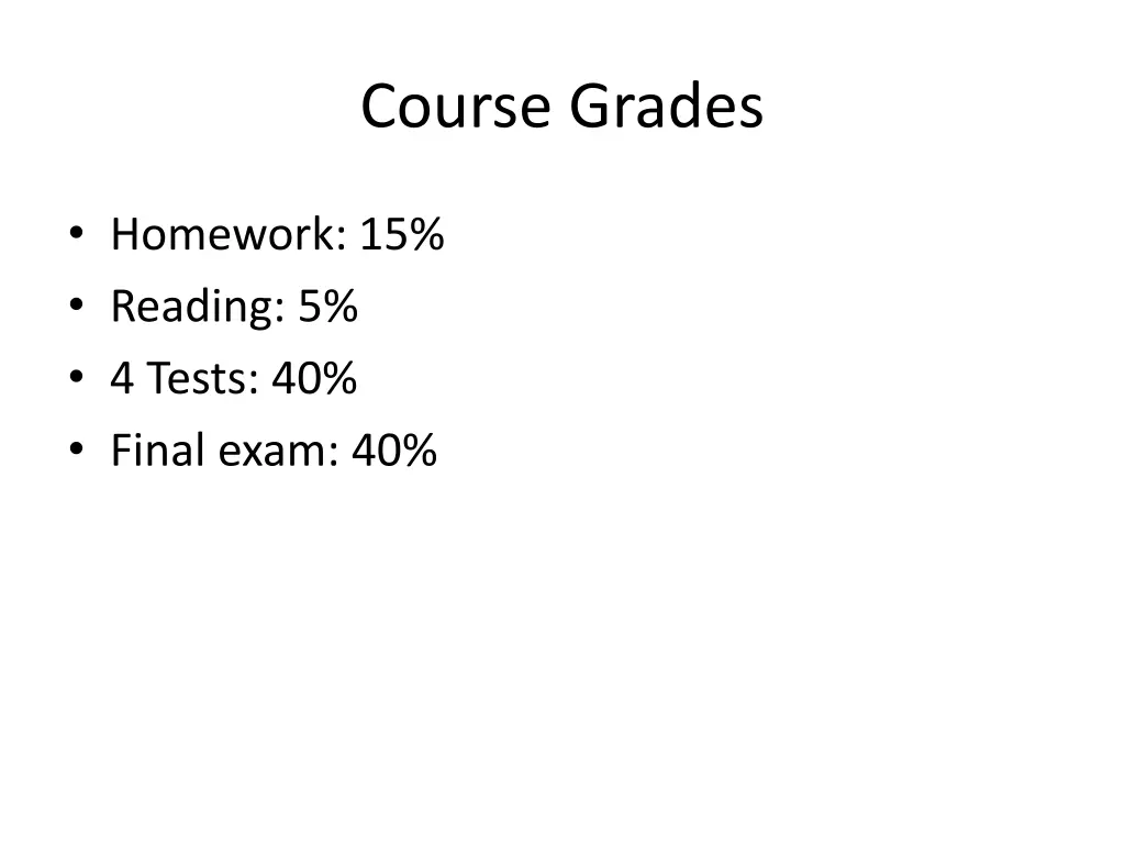 course grades