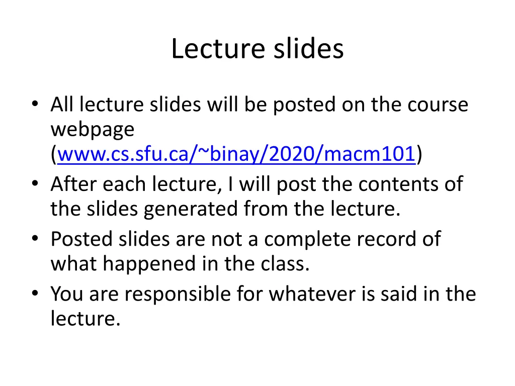lecture slides