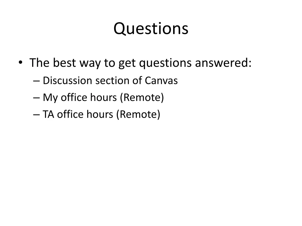 questions