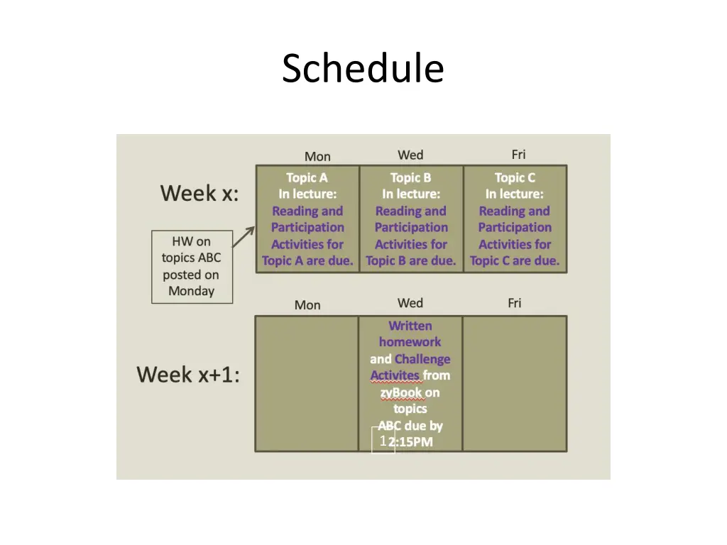 schedule