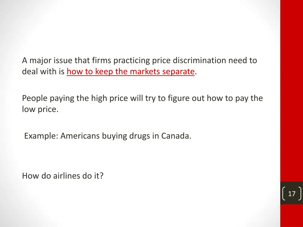 a major issue that firms practicing price