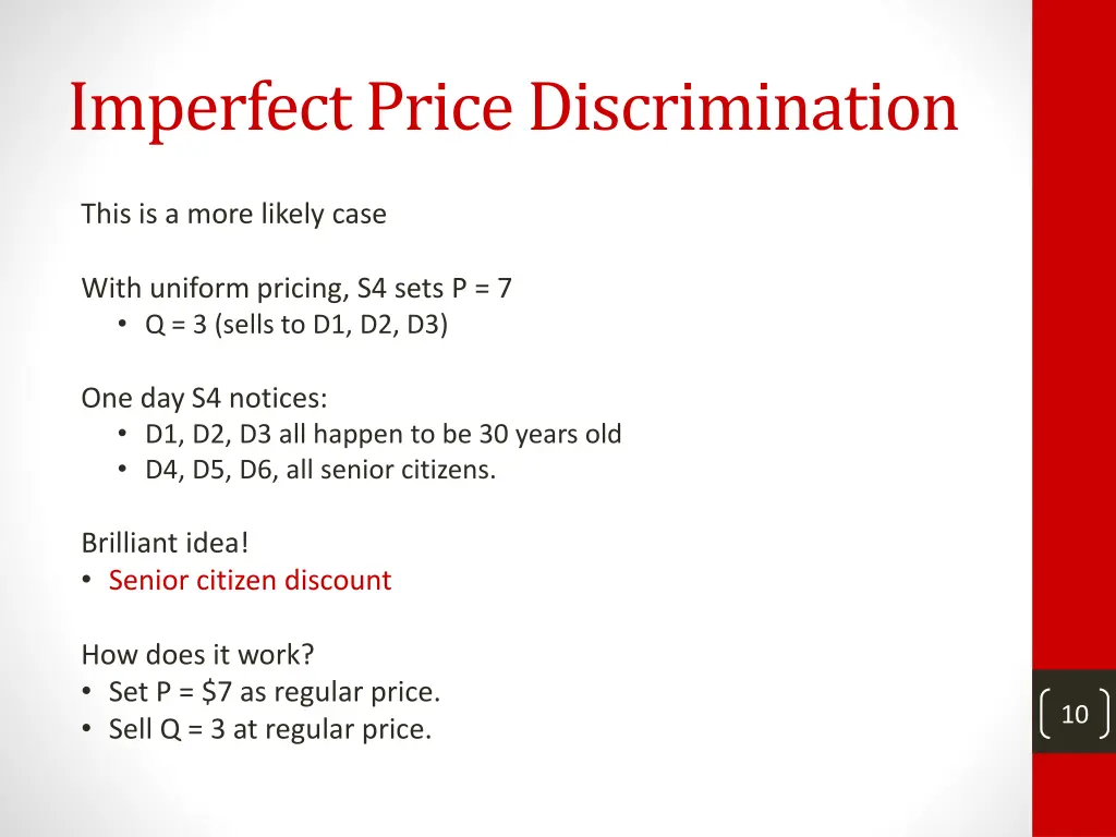 imperfect price discrimination