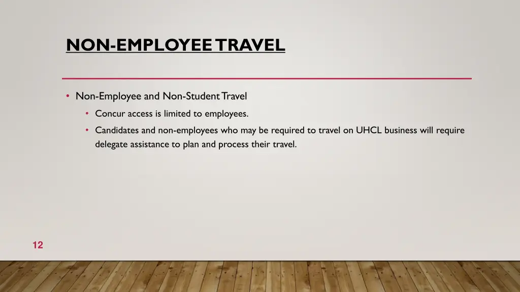 non employee travel