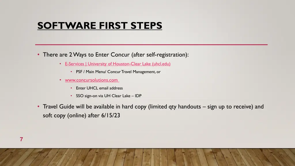 software first steps 1