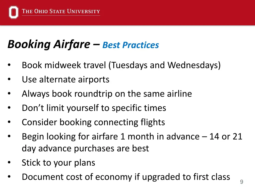 booking airfare best practices