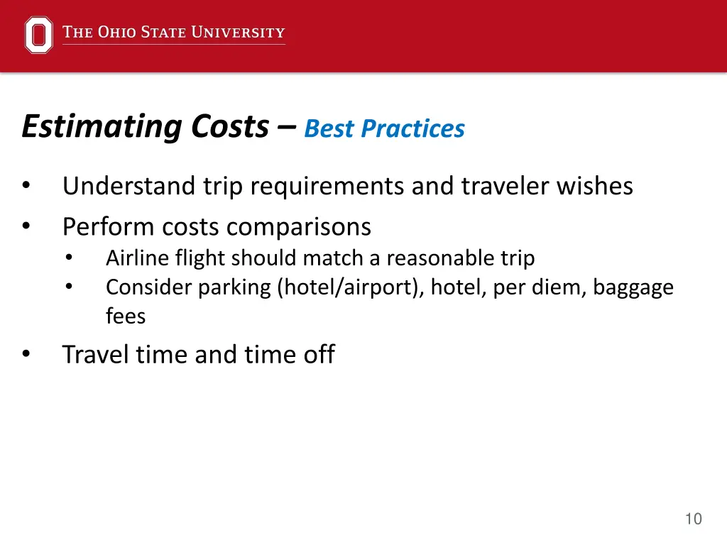 estimating costs best practices