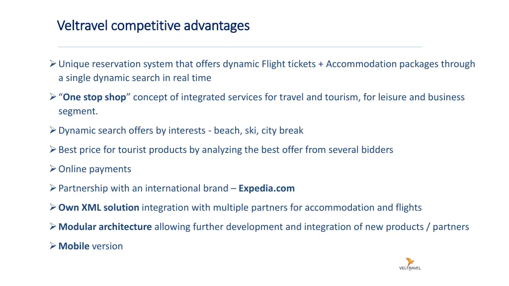 veltravel veltravel competitive advantages