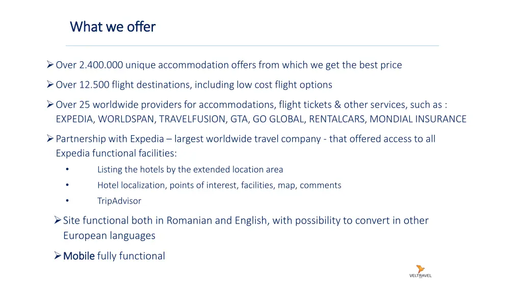 what we offer what we offer