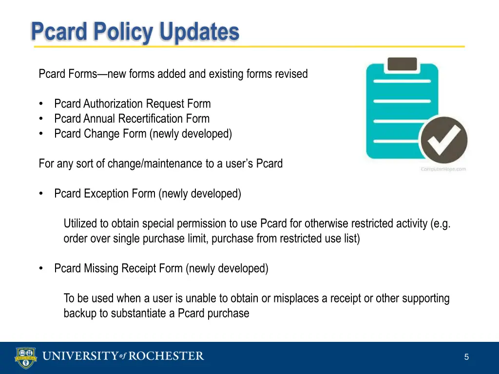 pcard policy updates 3