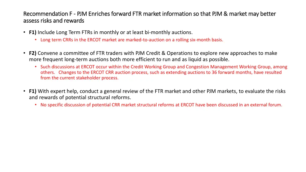 recommendation f recommendation f pjm assess