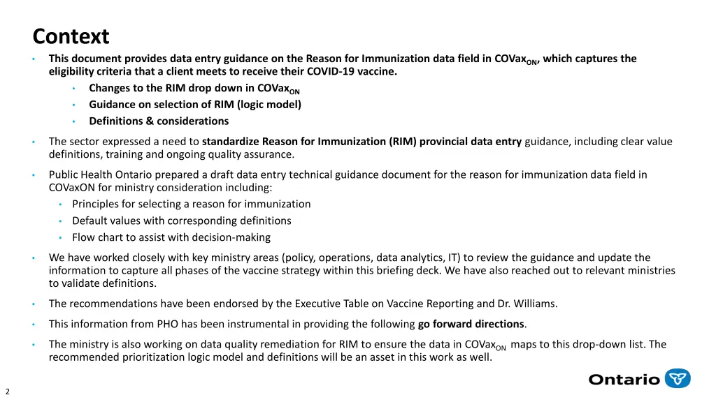 context this document provides data entry