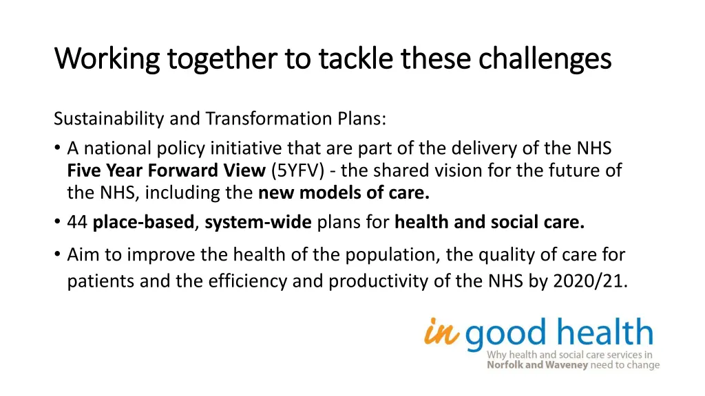 working together to tackle these challenges