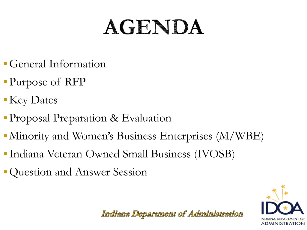 agenda