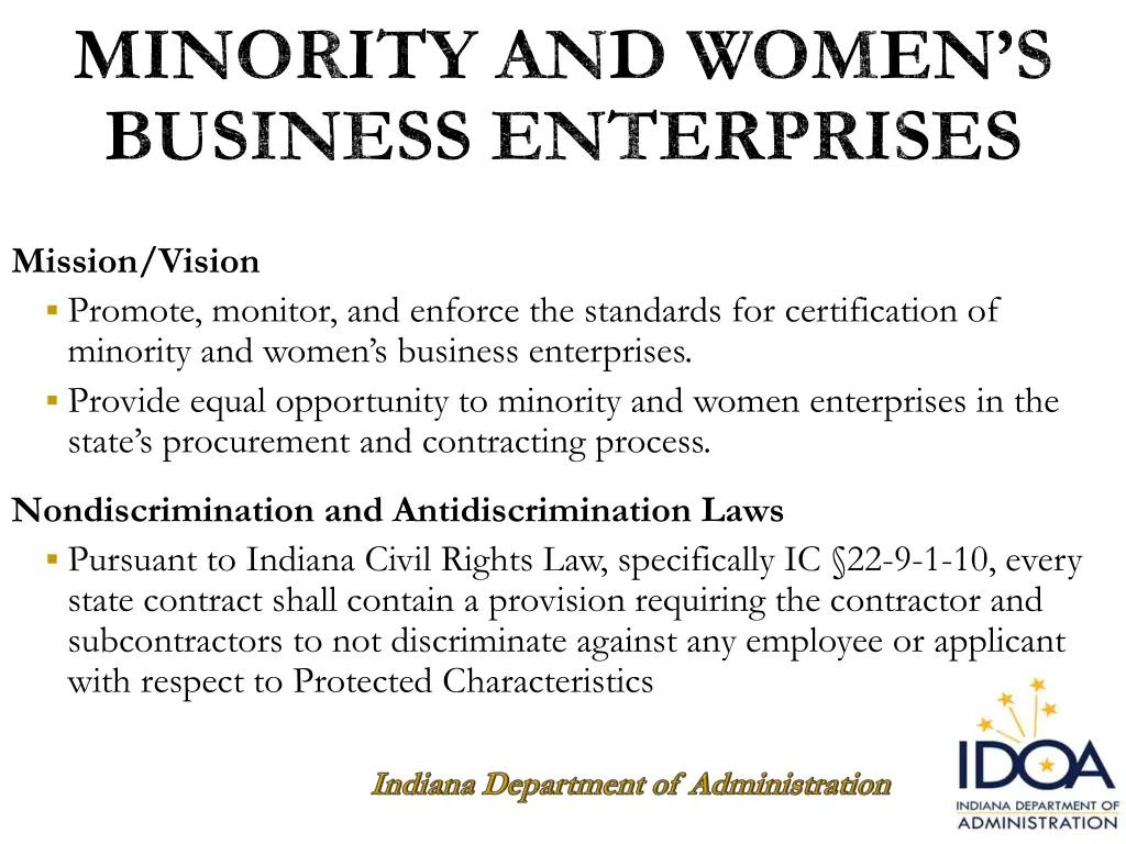 minority and women s business enterprises