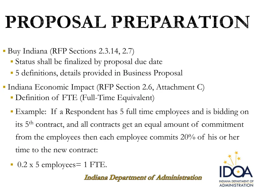 proposal preparation