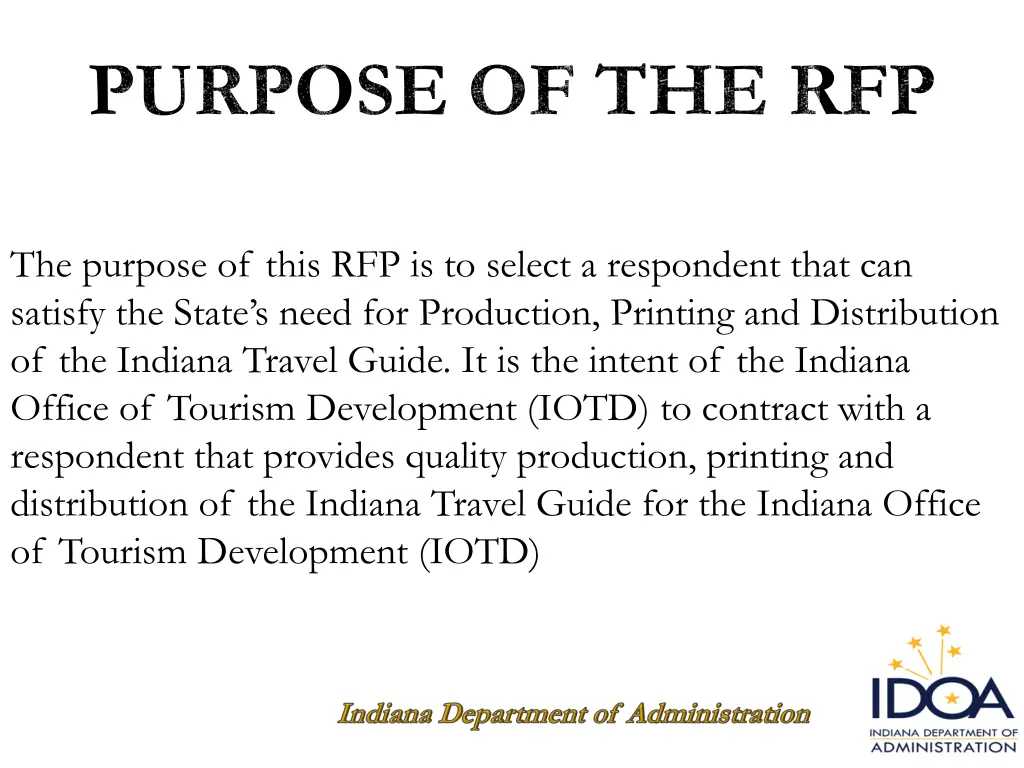 purpose of the rfp
