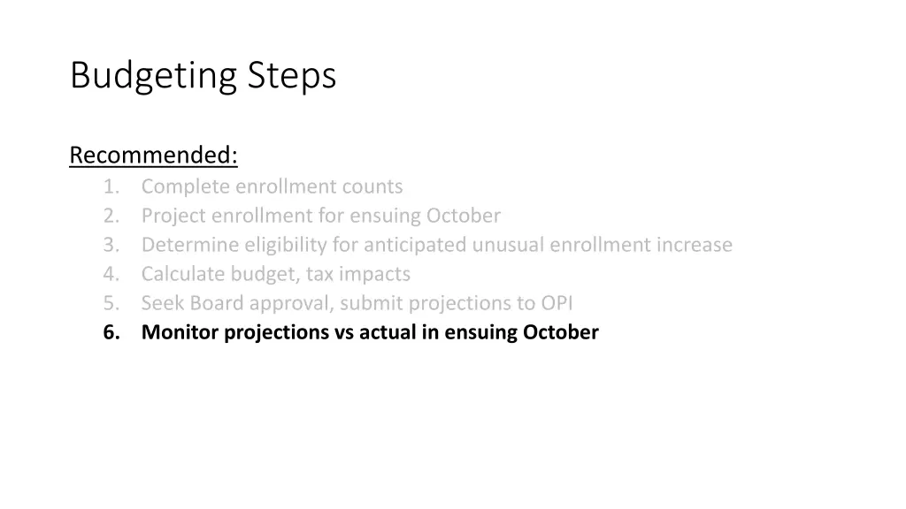 budgeting steps 5