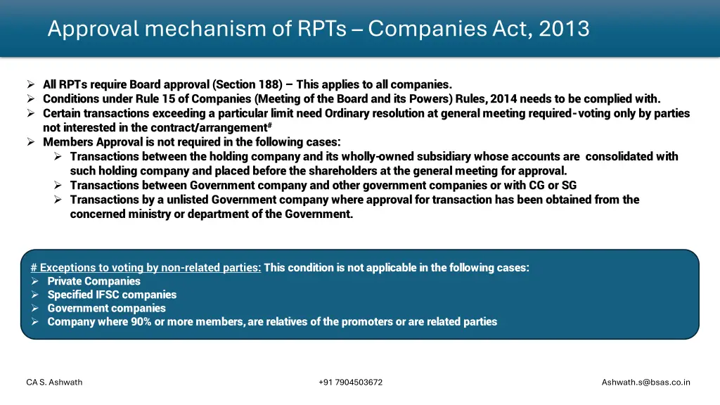approval mechanism of rpts companies act 2013