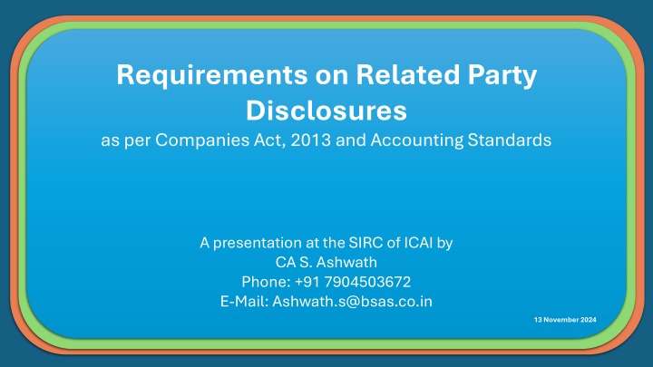 requirements on related party disclosures