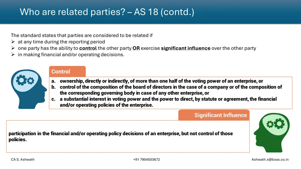 who are related parties as 18 contd 1