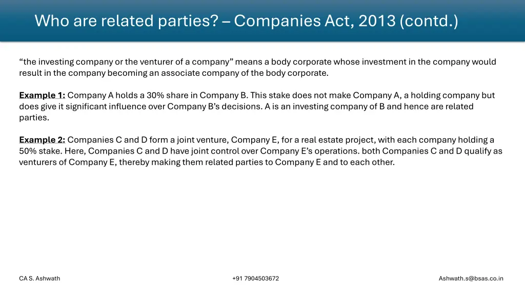who are related parties companies act 2013 contd 1
