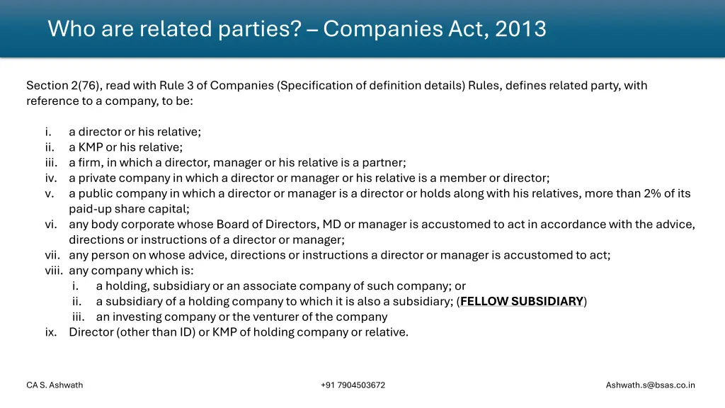 who are related parties companies act 2013