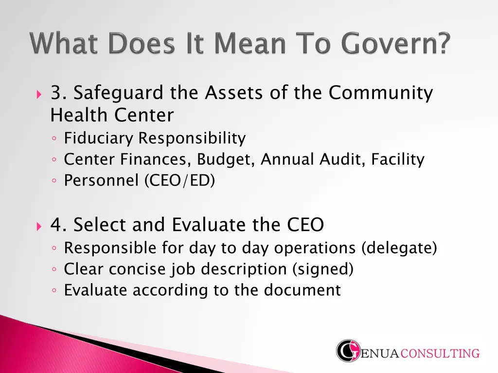 3 safeguard the assets of the community health