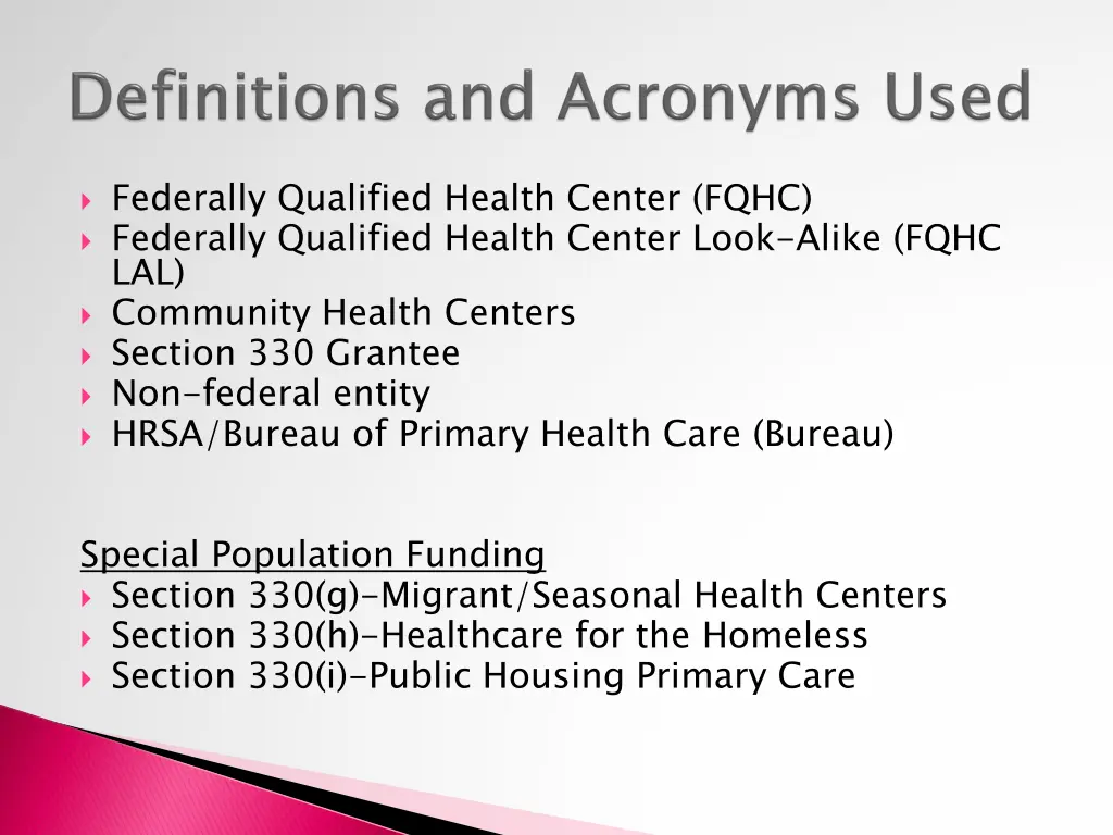 federally qualified health center fqhc federally
