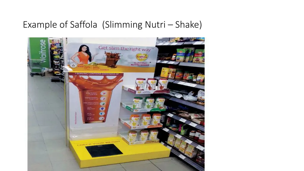 example of saffola slimming nutri shake