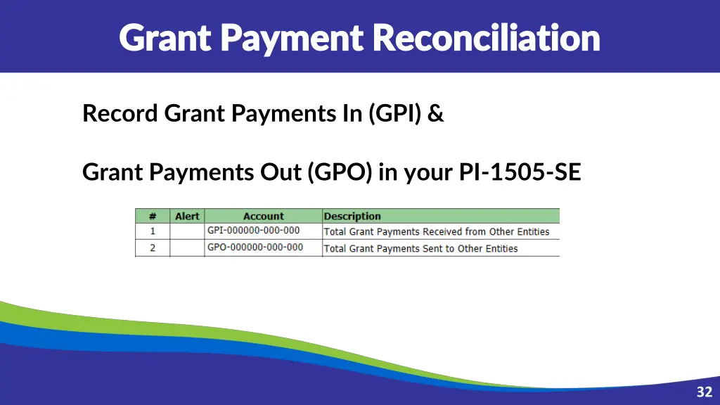 grant payment reconciliation grant payment 2