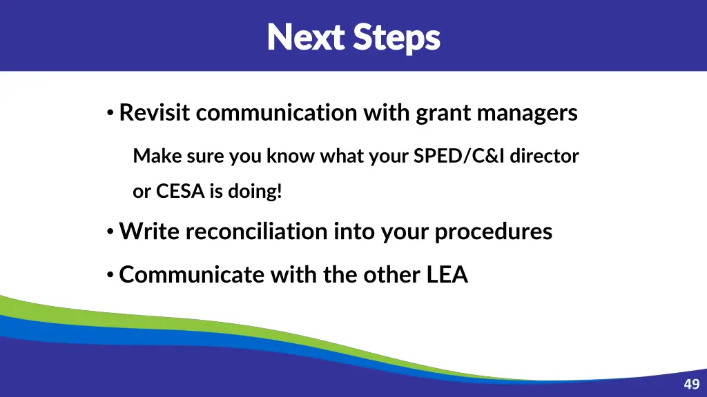 next steps next steps