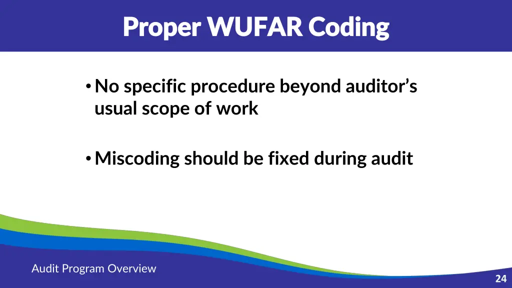 proper wufar coding proper wufar coding