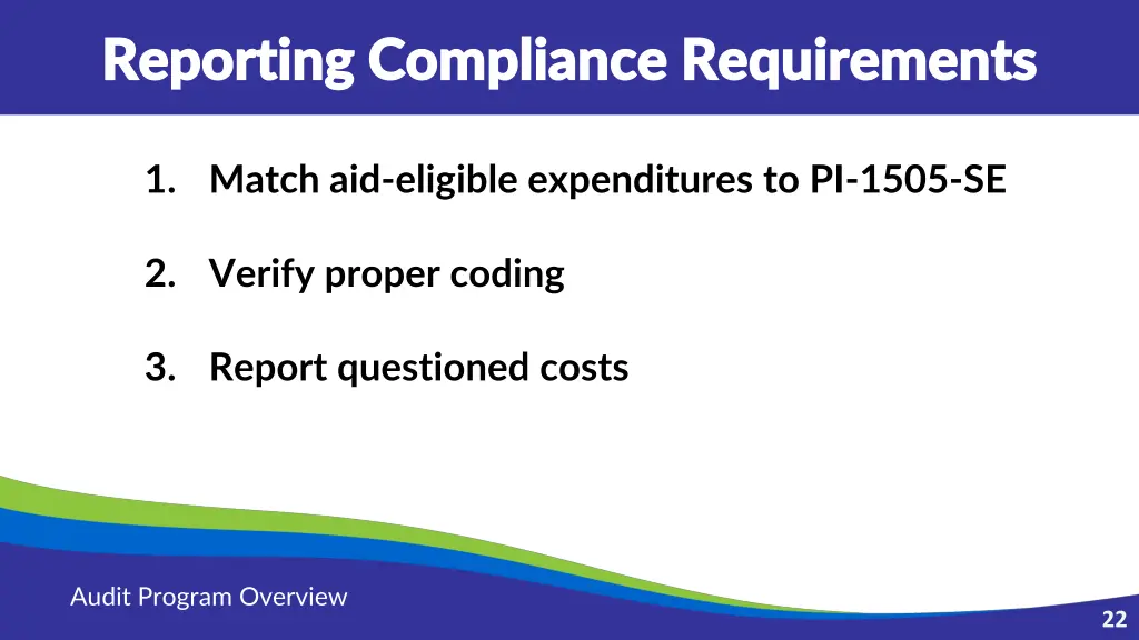 reporting compliance requirements reporting