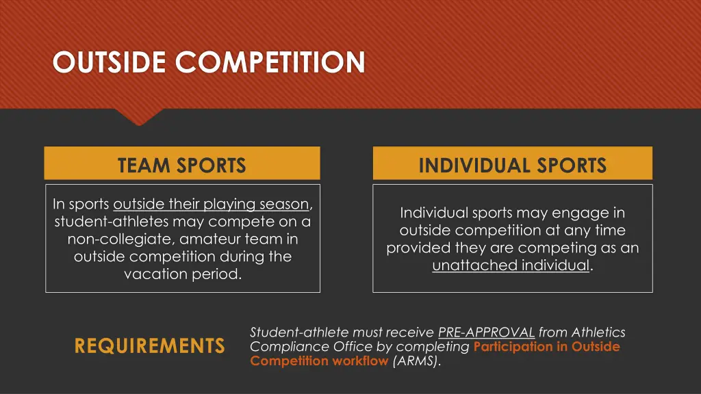 outside competition