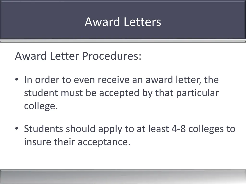 award letters 1