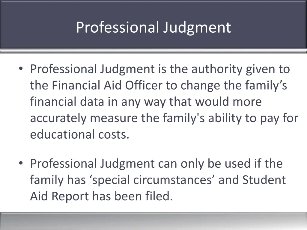 professional judgment