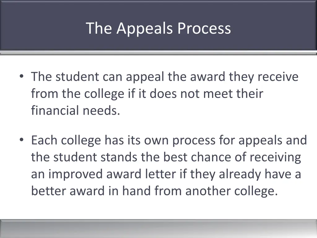 the appeals process