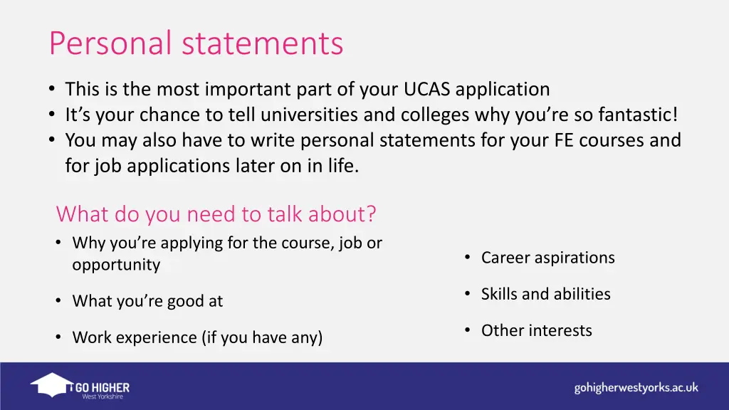 personal statements 1