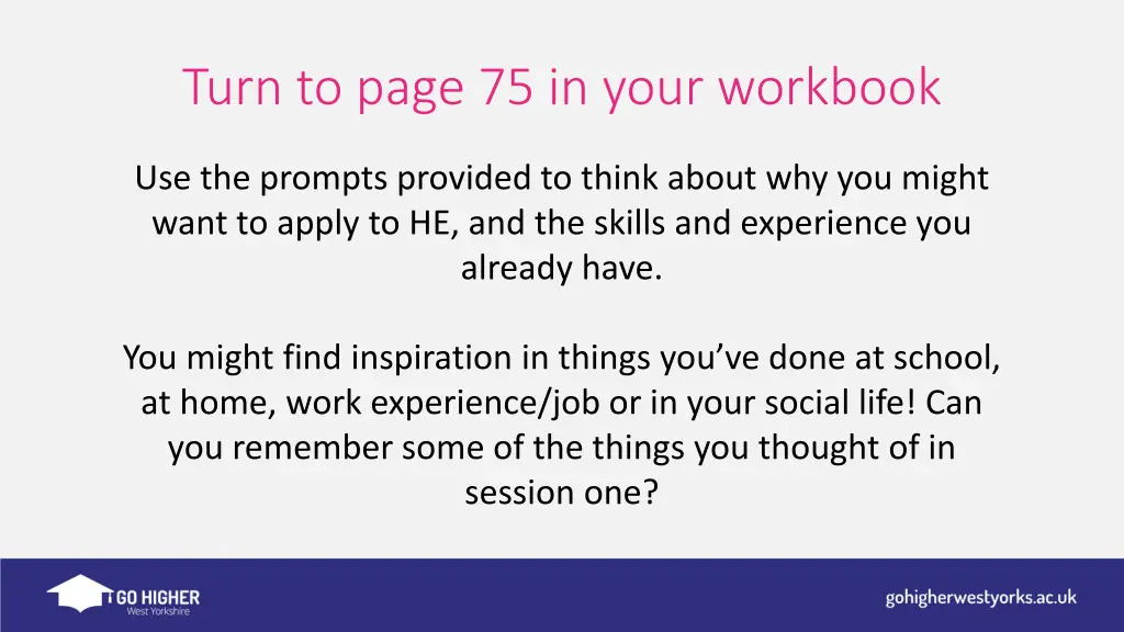 turn to page 75 in your workbook